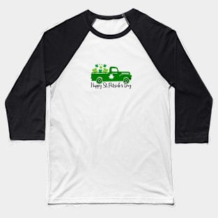 Happy st Patrick's day truck Four leaf clover Baseball T-Shirt